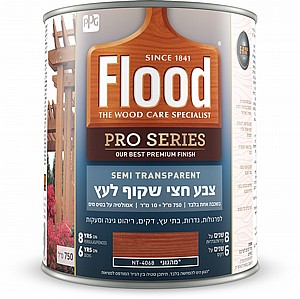 צבע לעץ חצי שקוף על בסיס מים - בשכבה אחת בלבד פלאד??מהגוני NT-4068??רבע גלון 946 מ"ל Flood Semi Transparent Pro Series צבע לעץ חצי שקוף על בסיס מים - בשכבה אחת בלבד פלאד??מהגוני NT-4068??רבע גלון 946 מ"ל Flood Semi Transparent Pro Series