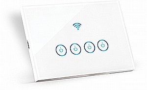 מפסק חכם לתאורה Smart Grade – 4 הדלקות טאצ' Wi-Fi (קופסה גוויס 4 מקום) מפסק חכם לתאורה Smart Grade – 4 הדלקות טאצ' Wi-Fi (קופסה גוויס 4 מקום)