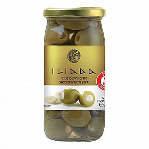 370 גרם זיתים ירוקים נטולי גלעין ממולאים בשום ILIADA 370 גרם זיתים ירוקים נטולי גלעין ממולאים בשום ILIADA