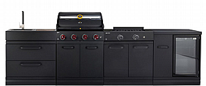 מטבח חוץ מודולרי 4 מבערים GRLLR PRIME + ויח' כיור + יח' כיריים כפולות + יח' משטח עבודה ומקרר GRLLR FULL VISION מטבח חוץ מודולרי 4 מבערים GRLLR PRIME + ויח' כיור + יח' כיריים כפולות + יח' משטח עבודה ומקרר GRLLR FULL VISION