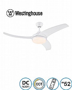 מאוורר תקרה Valeria CCT "52 ולריה WESTINGHOUSE לבן כנפיים דמוי עץ אלון מאוורר תקרה Valeria CCT "52 ולריה WESTINGHOUSE לבן כנפיים דמוי עץ אלון
