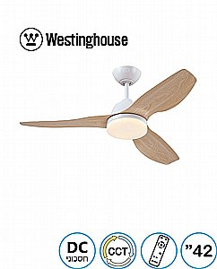 מאוורר תקרה 42" Magnolia מגנוליה WESTINGHOUSE לבן כנפיים דמוי עץ אלון מאוורר תקרה 42" Magnolia מגנוליה WESTINGHOUSE לבן כנפיים דמוי עץ אלון