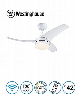 מאוורר תקרה 42" LONGWOOD לונגווד WESTINGHOUSE לבן WIFI מאוורר תקרה 42" LONGWOOD לונגווד WESTINGHOUSE לבן WIFI
