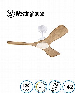 מאוורר תקרה 42" MONTANA מונטנה WESTINGHOUSE לבן וכנפיים דמוי עץ אלון מאוורר תקרה 42" MONTANA מונטנה WESTINGHOUSE לבן וכנפיים דמוי עץ אלון