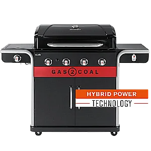 Char-Broil Gas2Coal 2.0 440 גריל היברידי גז + פחמים עם 4 מבערים Char-Broil Gas2Coal 2.0 440 גריל היברידי גז + פחמים עם 4 מבערים