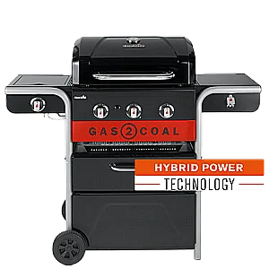 Char-Broil Gas2Coal 2.0 330 גריל היברידי גז + פחמים עם 3 מבערים Char-Broil Gas2Coal 2.0 330 גריל היברידי גז + פחמים עם 3 מבערים