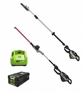 דיל קומבי גובה PRO הכולל מגזמת גובה 80V PRO כולל בורר מהירות + מסור גבהים טלסקופי 80V PRO + סוללה 4.0Ah ומטען מהיר greenworks 80V Pro דיל קומבי גובה PRO הכולל מגזמת גובה 80V PRO כולל בורר מהירות + מסור גבהים טלסקופי 80V PRO + סוללה 4.0Ah ומטען מהיר greenworks 80V Pro