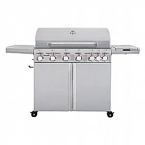 גריל גז 6 מבערים Char Grill + כירת צד KYQ-6S נירוסטה גריל גז 6 מבערים Char Grill + כירת צד KYQ-6S נירוסטה