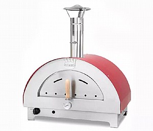 טאבון ביתי שחור/אדום להפעלה בגז או בעץ Clementi Forni Clementino 450°C טאבון ביתי שחור/אדום להפעלה בגז או בעץ Clementi Forni Clementino 450°C
