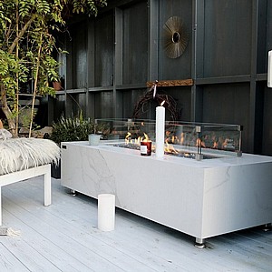 שולחן אש Carrara Porcelain שולחן אש Carrara Porcelain