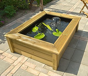 בריכת נוי עילית עם מסגרת עץ דקורטיבית UBBINK QUADRO WOOD II בריכת נוי עילית עם מסגרת עץ דקורטיבית UBBINK QUADRO WOOD II